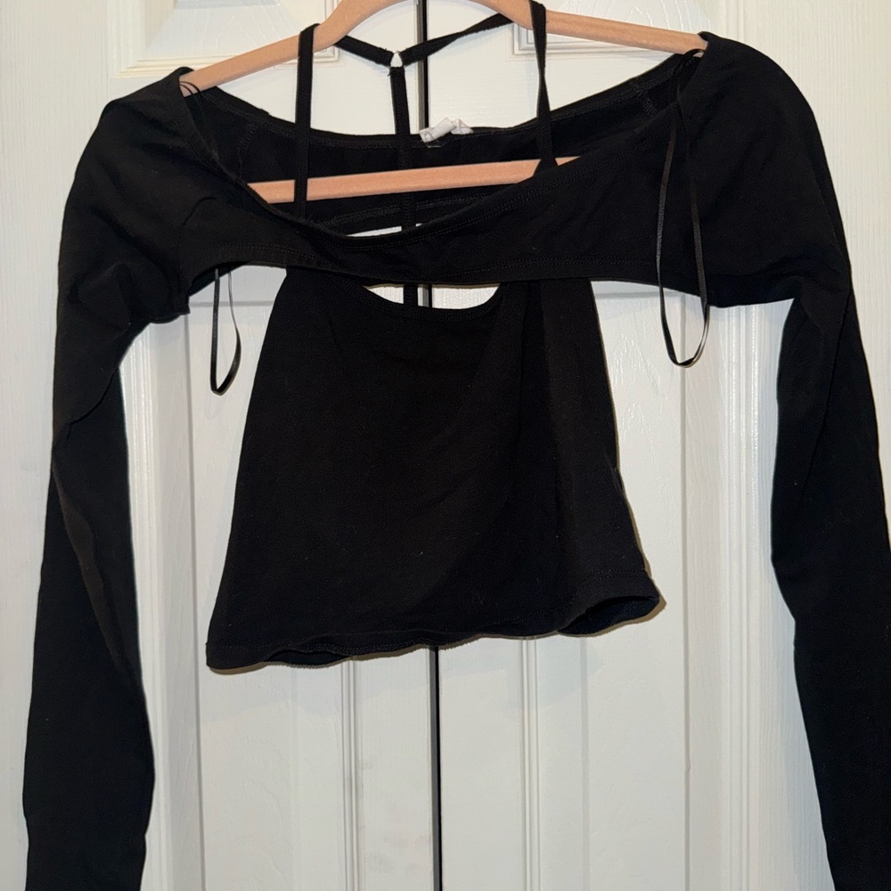Garage Black Cut-Out Long Sleeve & Tanktop